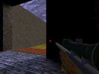 A shot of the original sniper rifle and crosshair.