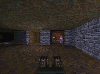 One way in (left) and one way out (right) of the top spawn/ammo room