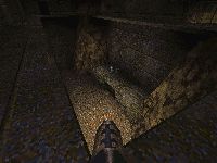 Looking down on the main enterance into blue base