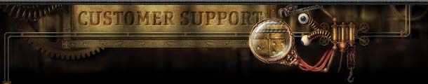 You are at the CUSTOMER SUPPORT page