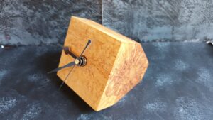 Curly birch clock